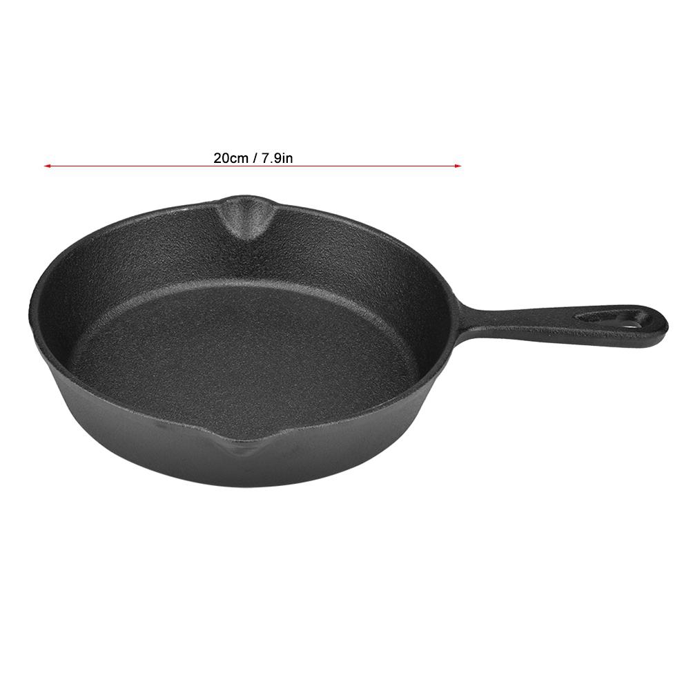 16cm 20cm Vintage Cast Iron Skillet Frying Pan Burnt NOn Stick (16cm)