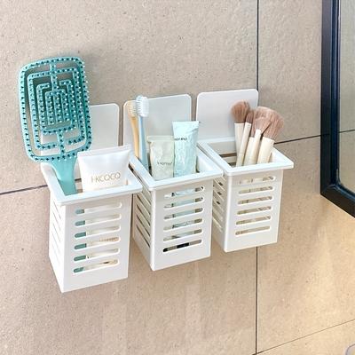 1 Multifunctional Bathroom Storage Box Wall Mounted Without Drilling Saves Space and Is Easy To Install for Rust Prevention