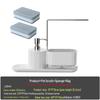 Manual Press Soap & Sponge Holder Dispenser for Kitchen & Bathroom