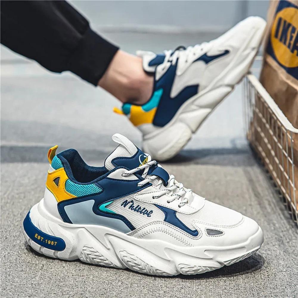 Breathable Mesh Men's Sneakers Sports Casual Man Sneaker Elevator Shoes Designer Platform Man Trainers Comfortable Running Shoes