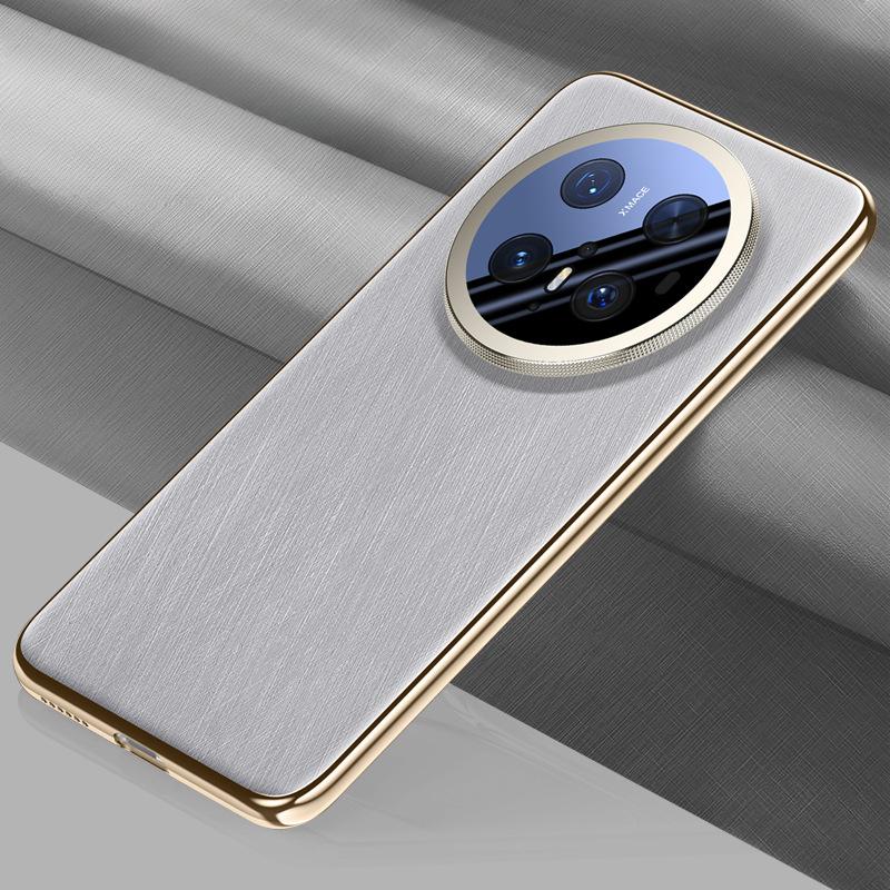 

Подходит для чехла для мобильного телефона Huawei Mate70pro Магнитное притяжение Полная упаковка для объектива Huawei Защита от падений M70 Гальваническое покрытие Бизнес Кожаный чехол Huawei Mate 70