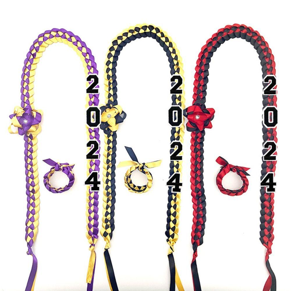 

Лента Выпускная лента Гирлянда Плетеное ожерелье ручной работы 2024 Выпускной Лейс