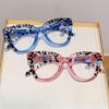 Women's Anti-blue Light Presbyopia Glasses Leopard Print Frame HD Reading Glasses +4.0 Luxury Fashion Eyewear