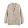 Autumn 2026 Women's European & American Style V-Neck Knit Cardigan Sweater