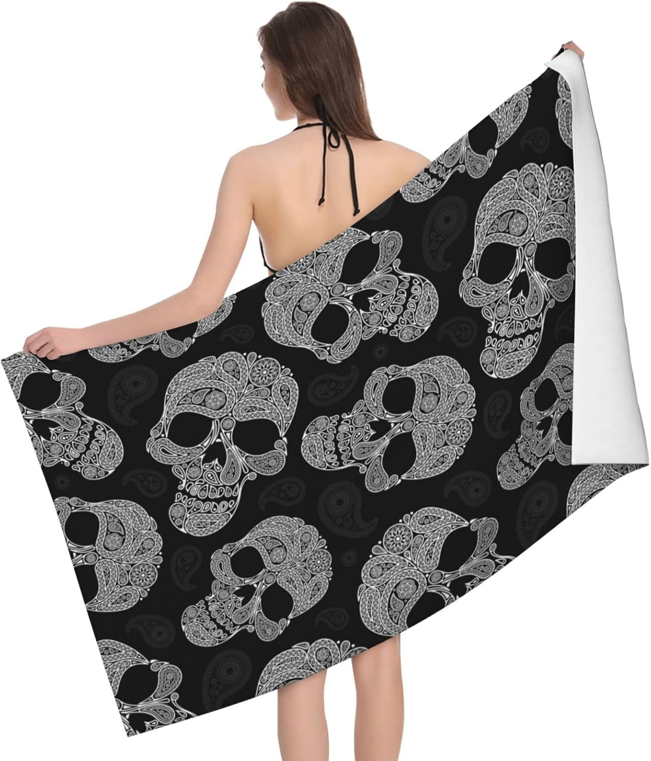 

Scottie Dogs Beach Towel, Cute Scottish Terrier Oversized Quick Dry, Sand-Proof Lightweight Travel Pool Blanket Mat W40*H60(CM)