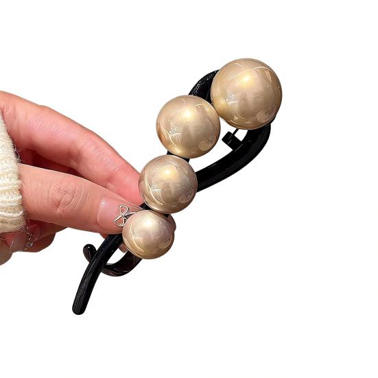 Hairpin Faux Pearls Cat Puppy Shape Hair Claw Back Head Hair Clip Acrylic Hair Styling Tool