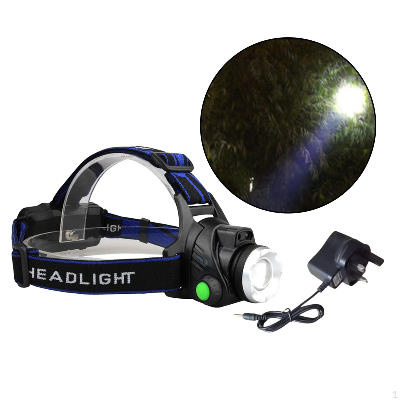 

- Rechargeable , Perfect for Runners, Lightweight Sensor Headlamp + UK Adapter + Battery