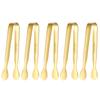 5Pcs Mini Sugar Tongs Stainless Steel 4.3Inch Foods BBQ Clips Dessert Bread Tongs for Tea Party Coffee Bar