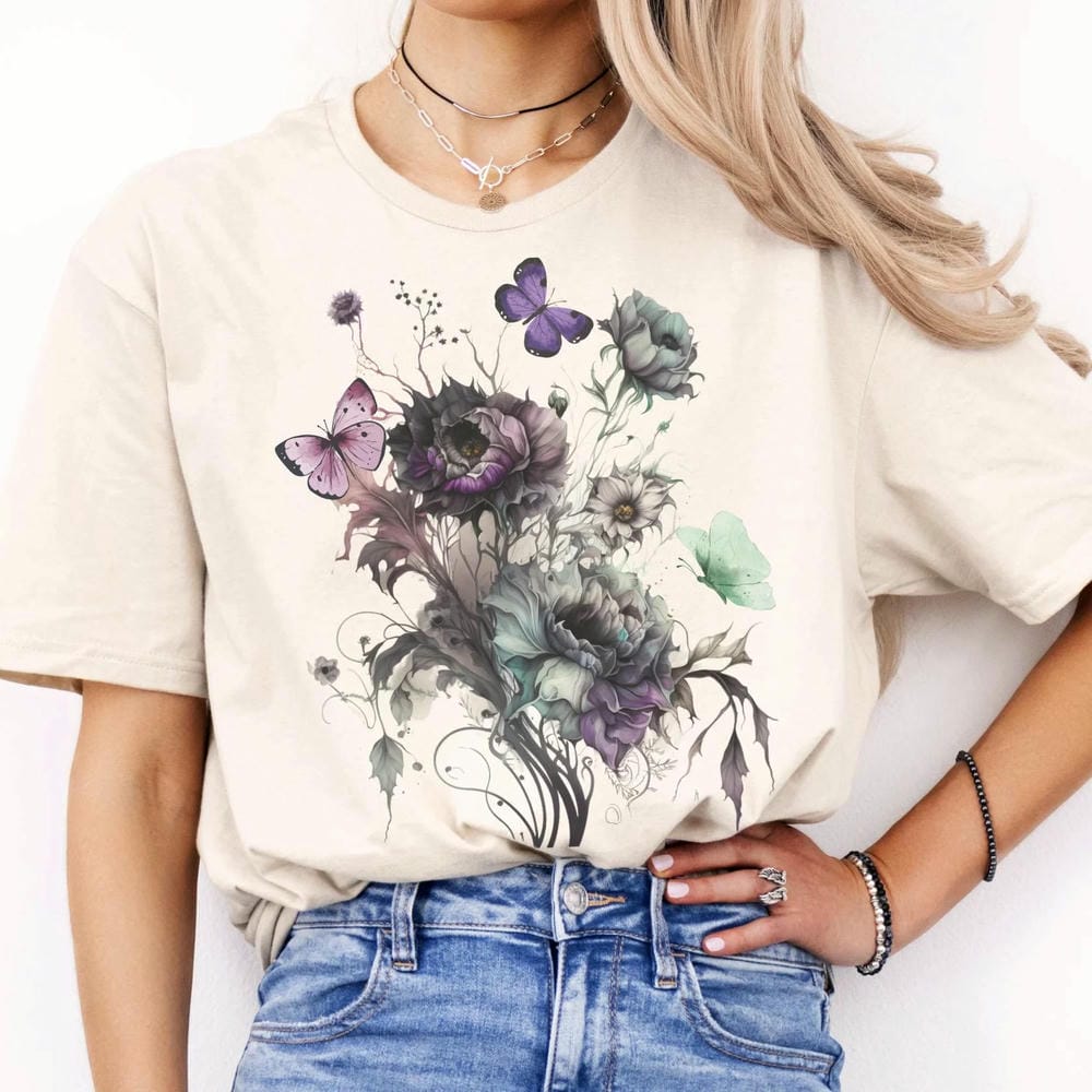 

Vintage Witchy Whimsigoth Print Comfort Unisex Shirt Dark Acedemia Fantasy Funny Long Sleeve Fleece Casual Tshirt Streetwear S