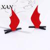Holiday Themed Hair Ornaments 2Pcs Halloween Red Bat Wings Clips, 3D Wing Hairpin, Sweet And Cool Accessories Gothic Pins, Cute for Women Girls