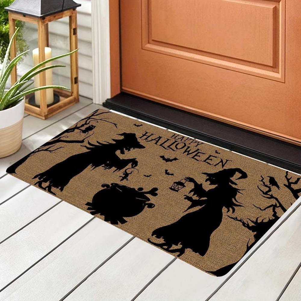Halloween Pumpkin WELCOME Rug Living Room Bedroom Entry Gothic Witch Doormat Outdoor Anti-slip Floor Mat Sofa Foot Mat Kitchen
