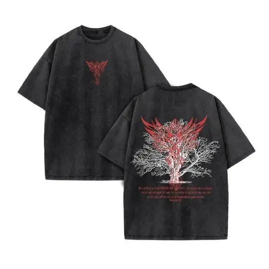 Christian Unisex Women Washed Graphic Print T Shirt Version Casual T Shirt Cotton Christian Vintage T Shirt Harajuku Style