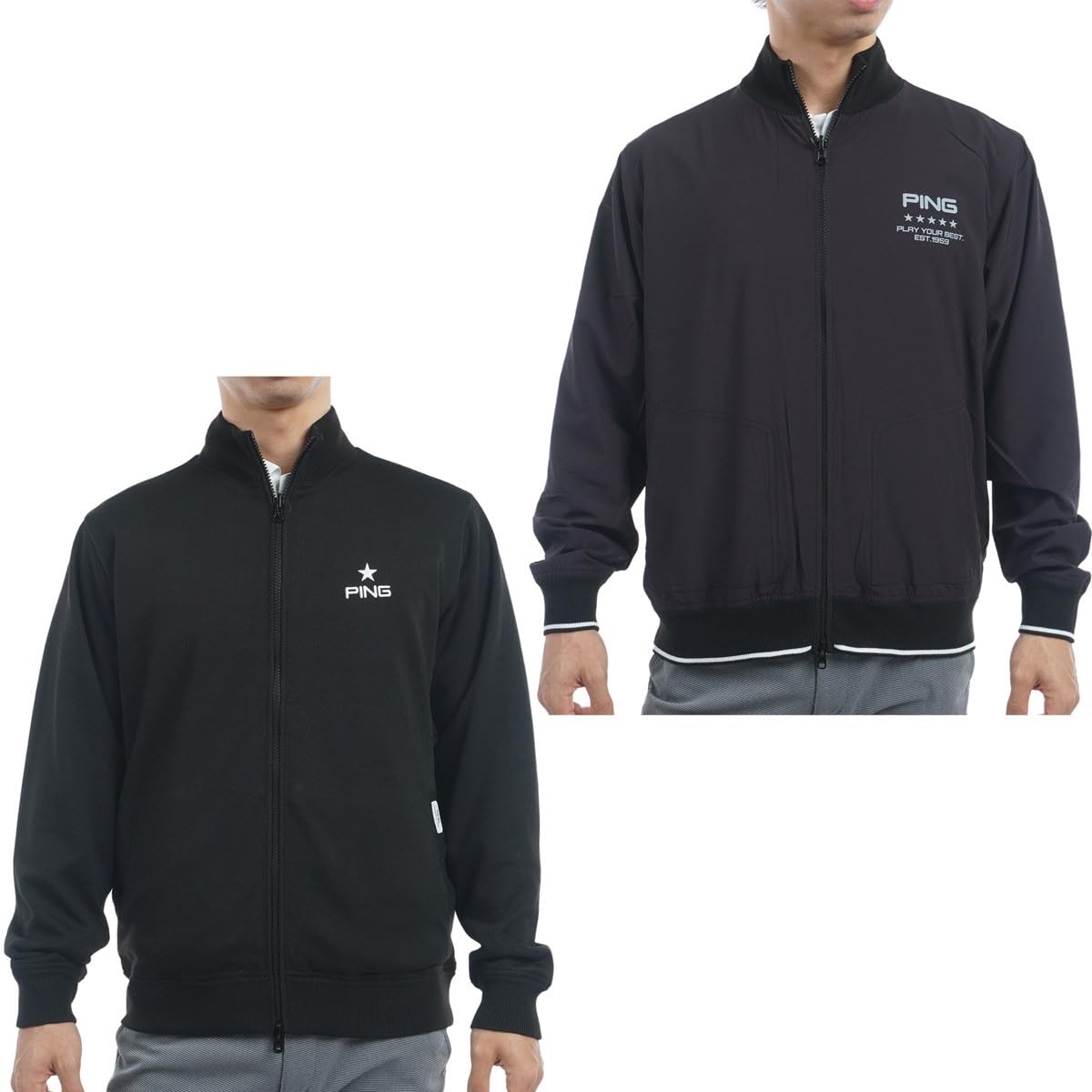 

[Pin Apparel] Мужской трикотаж на молнии с длинным рукавом (обратимый) Гольф Верхняя одежда 621-4270003 010Черный 3L