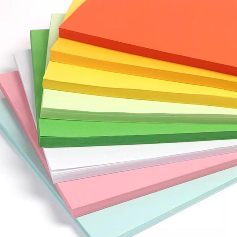 100Pcs Square Origami Paper Double Sides Solid Color Folding Paper Multicolor Kids Handmade Diy Scrapbooking Craft Decor