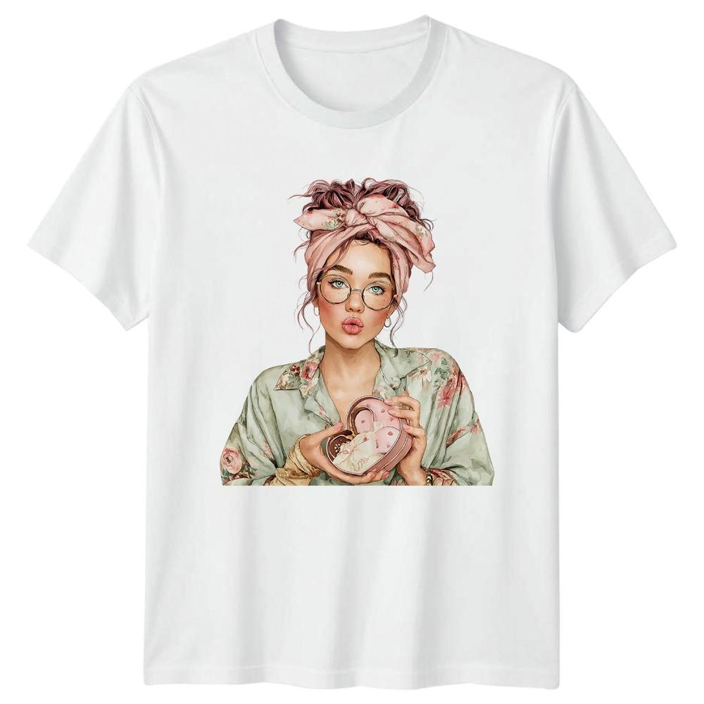 Valentines Day Unisexs Tee Floral Heart Gift Graphic TShirt S
