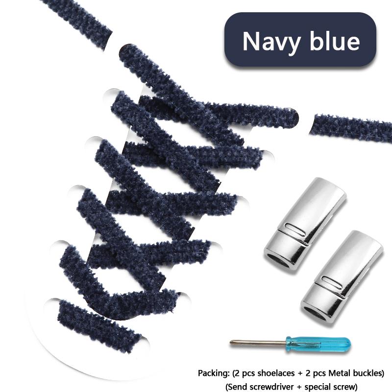 New Plush Elastic Laces Sneakers Magnetic Lock Shoelaces Without ties Kids Adult Flats No Tie Shoe laces for Shoes Accessories