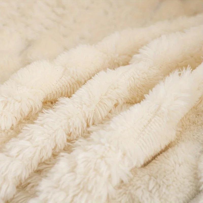 Man Womens Solid Color Check Four Seasons Blanket Soft and Comfortable Bed Blanket Sofa Blanket Suitable for Home Travel