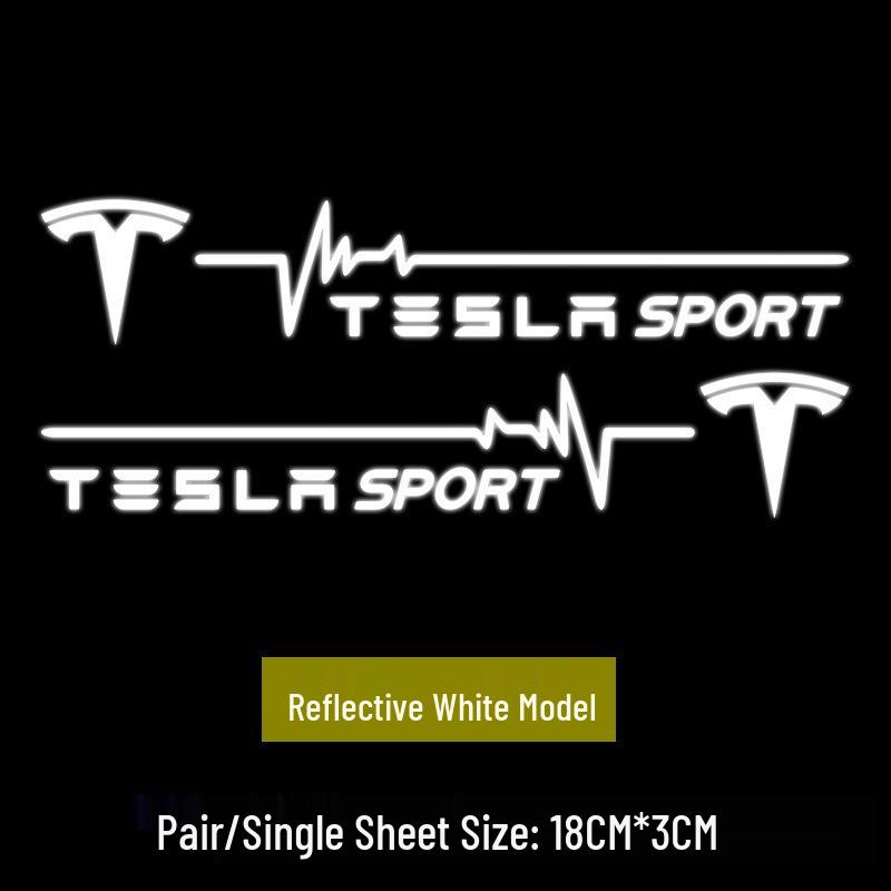 Tesla Model 3/Y/X/S Bumper & Window Seven-Color Decorative Stickers