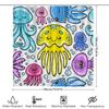Creative Octopus Jellyfish Bath Shower Curtain For Kids Bathroom Decor Waterproof Fabric Waterproof Print