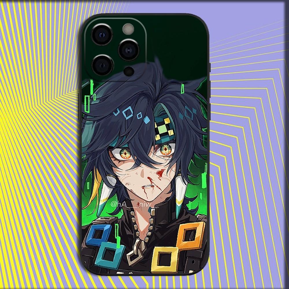 G-Genshin Impact Kinich Phone Case For iPhone 16,15,14,13,12,11,Pro,X,XS,Max,XR,Plus,Mini Soft Black Cover