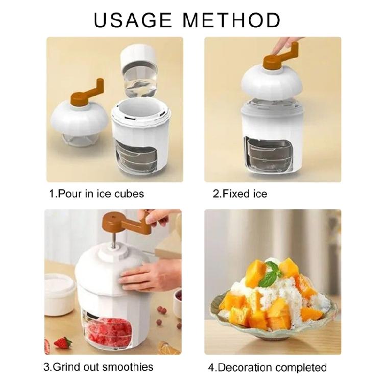 Practical Snow Cone Maker Refreshing Ice Drink Maker Manual Snow Cone Machine with Delicate Ice Molds