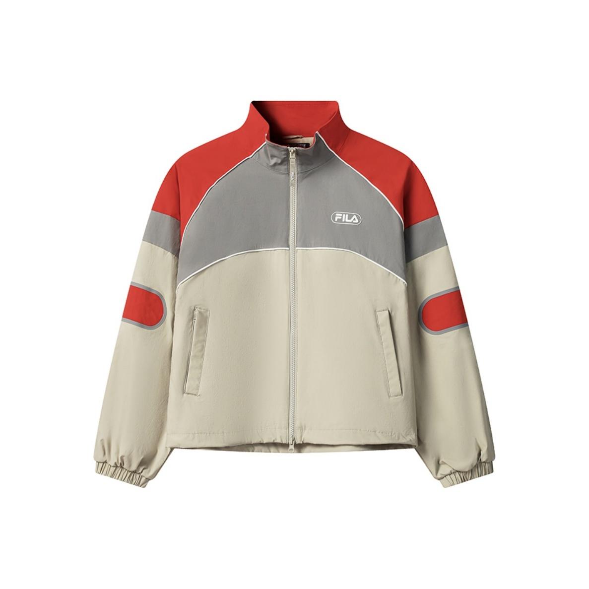 

Fila Оригинальный Модный Тренд Спортивный Повседневный Мягкий Удобный Цветной Блок Тканая Куртка Женские куртки Розовый F11W549703FLK M