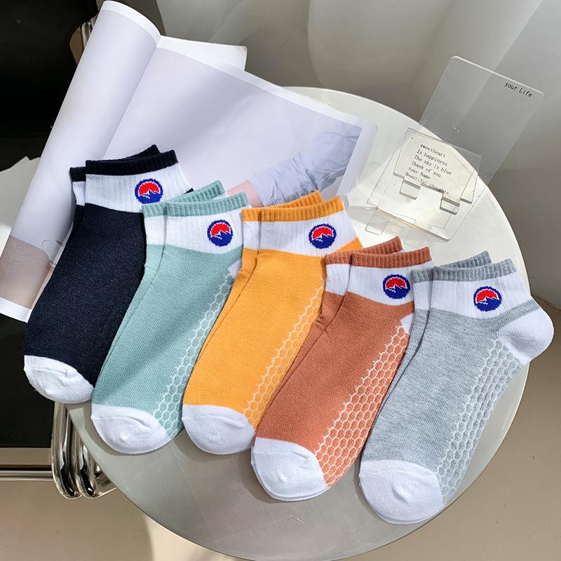 5 Pairs of Socks Men and Women Summer Couple Cotton Socks Season Anti-odour Sweat Spring and Autumn Massage Bottoming Socks