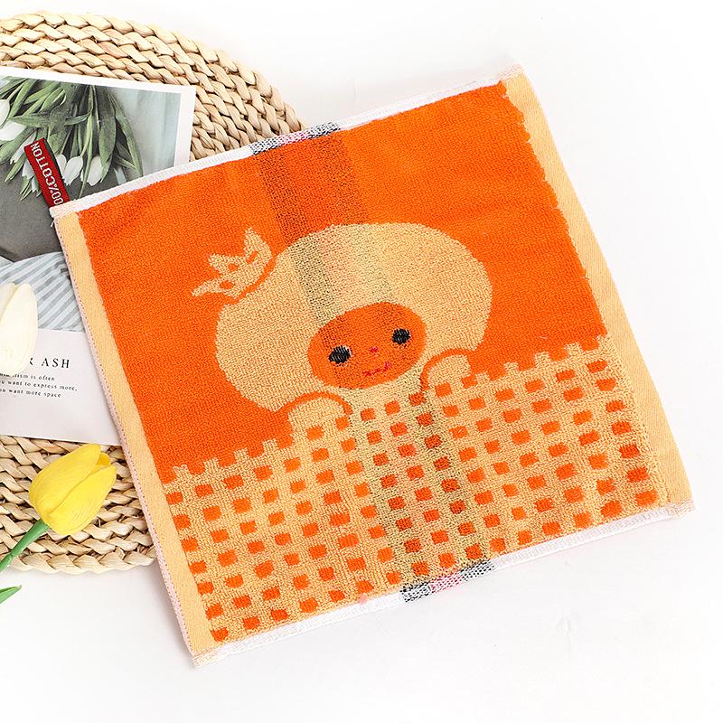 Cartoon Puppy Bear Quick-Drying Jacquard Hand Towel, 100% Cotton, 25x25 cm.