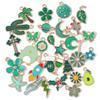 10pcs Random Mixed Styles Enamel Charm Heart Flower Cross Cat Butterfly Pendants for Bracelet Necklace DIY Jewelry Craft Making