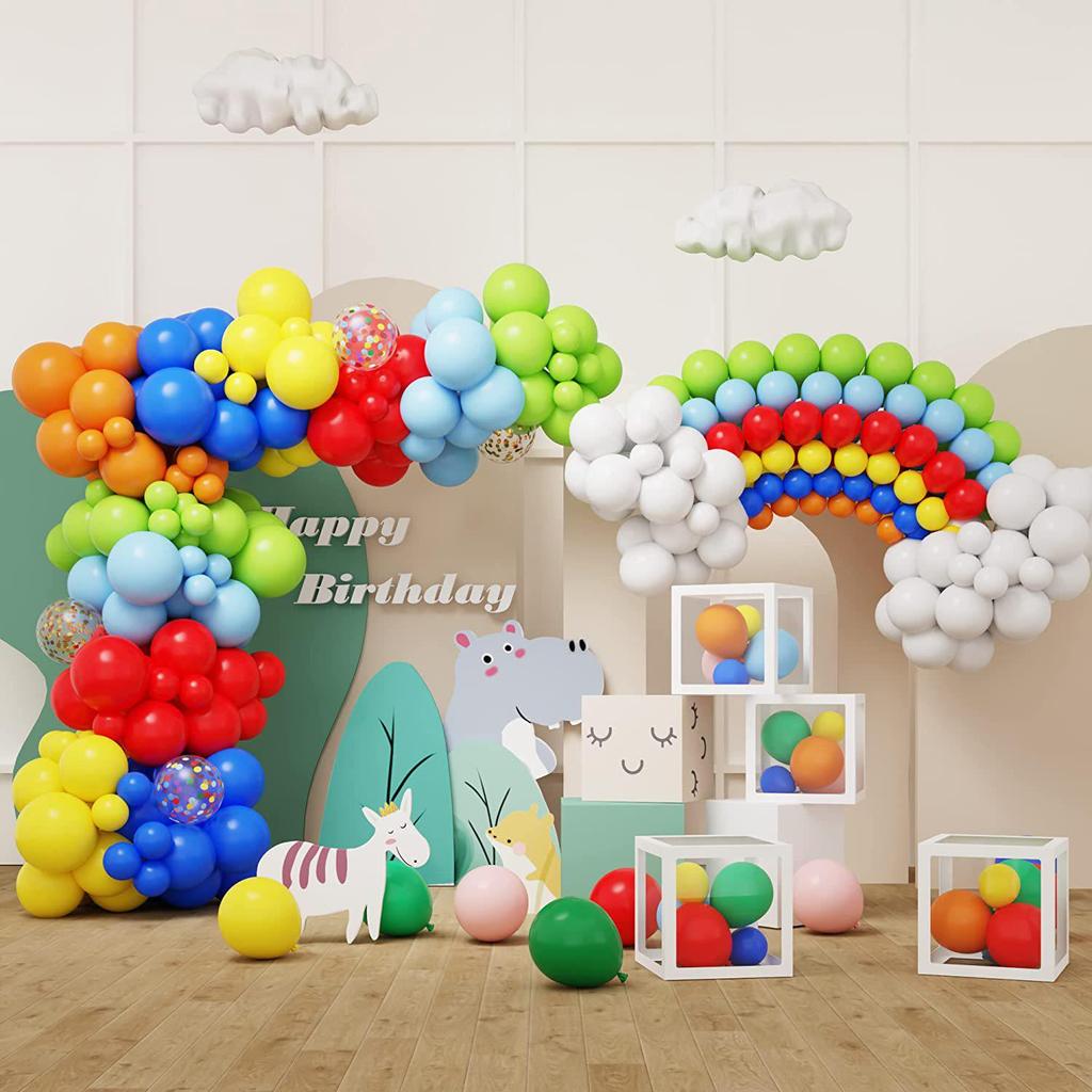 Rainbow Balloon Chain Set for Kids' First Birthday, Kindergarten Graduation, and Back-to-School Decoration