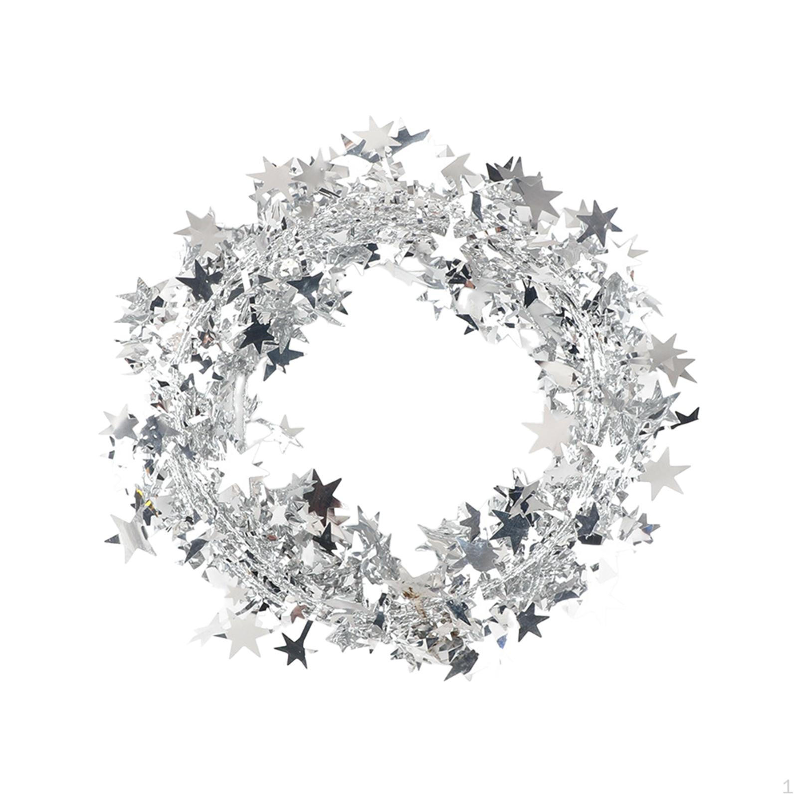 

Искусственный рождественский венок из железной проволоки, звезда, лоза, 25 футов, подарочная настенная гирлянда для внутреннего использования серебряный
