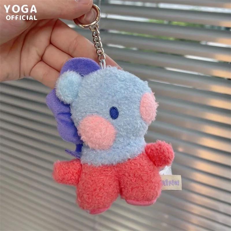 Minini Plush Keychain Kawaii Small Baby Series Anime Cute Animation Rj Mang Cooky Shooky Plush Doll Bag Charm Girl Present