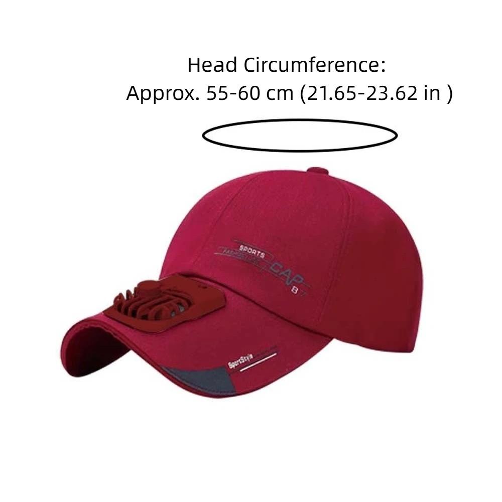 Portable Baseball Cap with Fan Adjustable Breathable Rechargeable Fan Hat Versatile Long-lasting