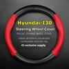No Smell Thin For Hyundai I30 Steering Wheel Cover Genuine Leather Carbon Fiber Fit 1.6 2.0