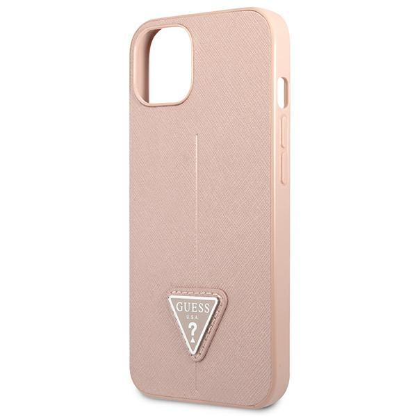 Guess Guhcp13Spsatlp Iphone 13 Mini 5,4 Różowy/Pink Hardcase Saffianotriangle Logo