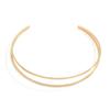 C-Shaped Arm Cuff Double Layer Hollow Bangle Minimalist Modern Bracelet for Women