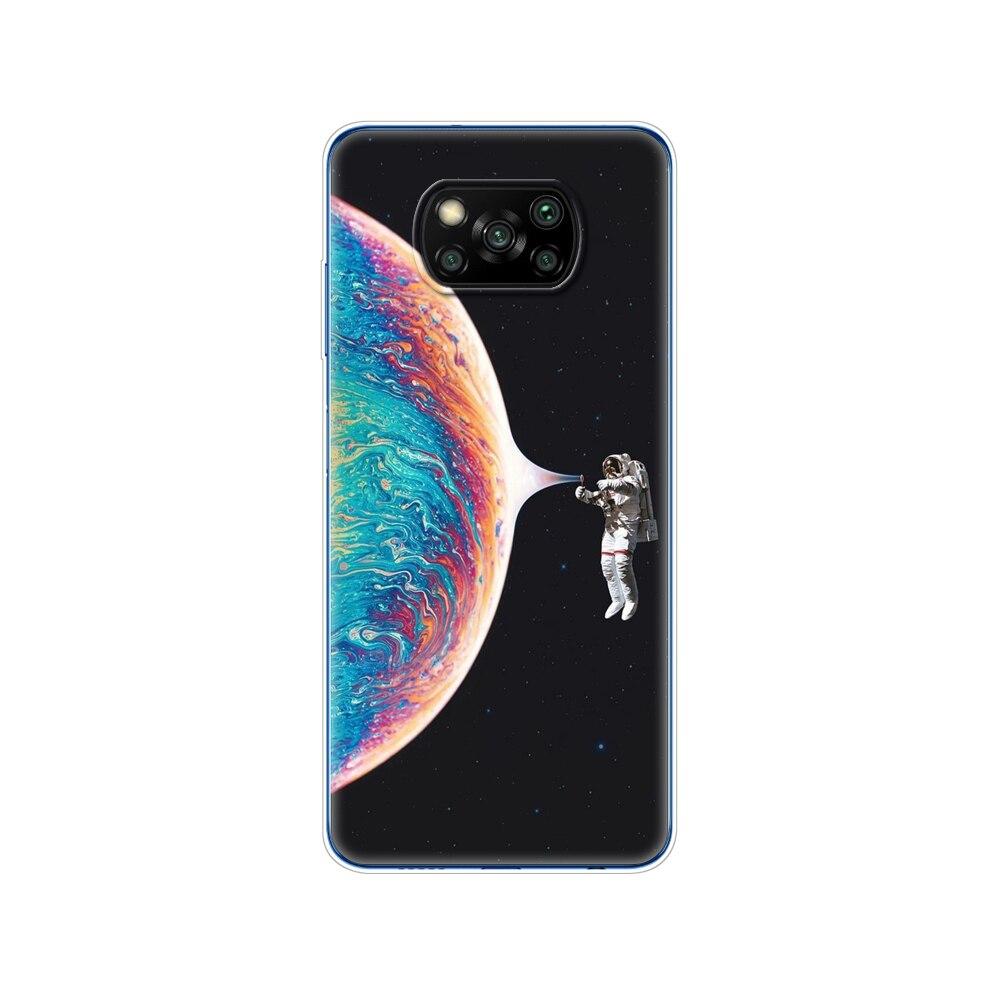 Für Xiaomi Poco X3 NFC x3 pro Hülle Silikon Weiche Rückseite TPU Bumper für Poco X 3 NFC 6.67'' Global Handyhülle Winter Schnee Weihnachten