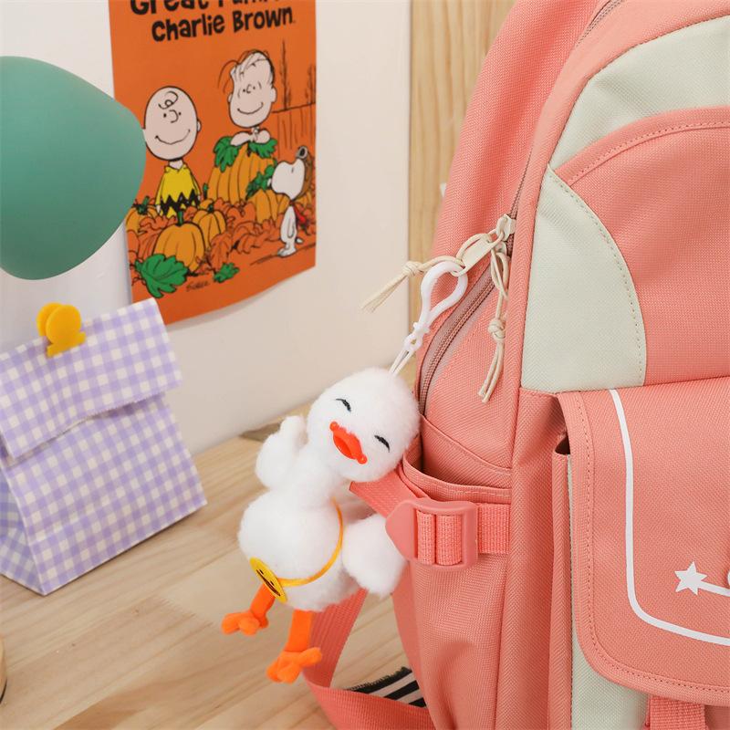 

School bag new large-capacity school bag female junior high school college student backpack light, sweet and cute backpack four-piece set