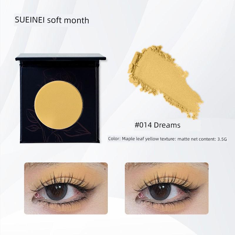 Seckill All Eyeliner! Suetnei Monochrome Eyeshadow Pure Black Black Brown Gray Matte Smoke down to Crouching Silkworm