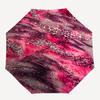1pc Abstract Circular Pattern with Leopard Print and Mesh Overlay Umbrella with Plastic Handle,Suitable for All Seasons UmbrellaPT572