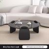 Nordic Minimalist Round Tempered Glass Coffee Table for Living Room - Elegant Light Luxury Italian Style for Small Apartments