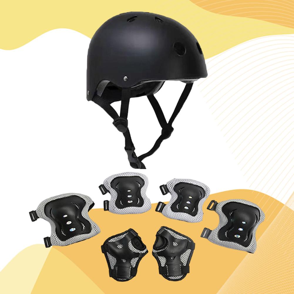Kids Safety Helmet Knee Elbow Pad Set Boys Girls Head Protective Gear Set for Bicycle Cycling Skateboard Scooter Skating Helmet