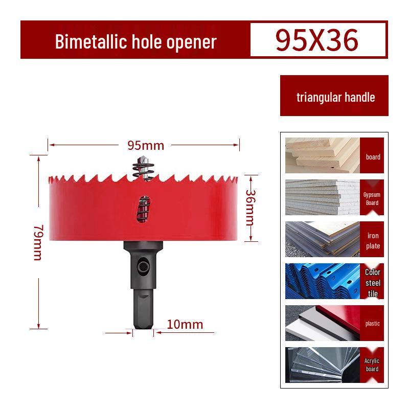Bimetall-Lochsägebohrer für Holz, Gipskarton, PVC und Eisen