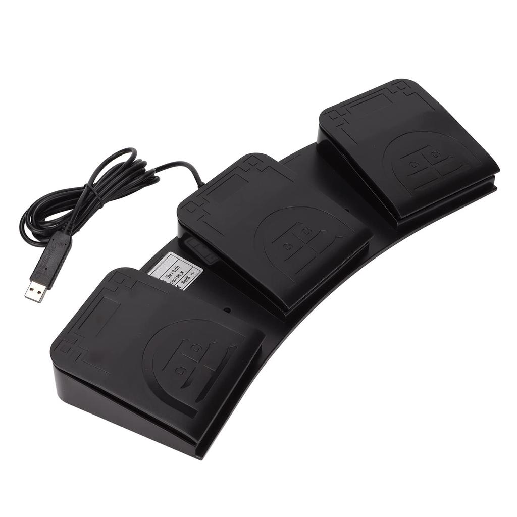 USB Foot Pedal Triple Key Ergonomic MIDI Controller, Perfect for Playing Games, Transcription/Factory Testing, Works with Linux, OS X, and Android