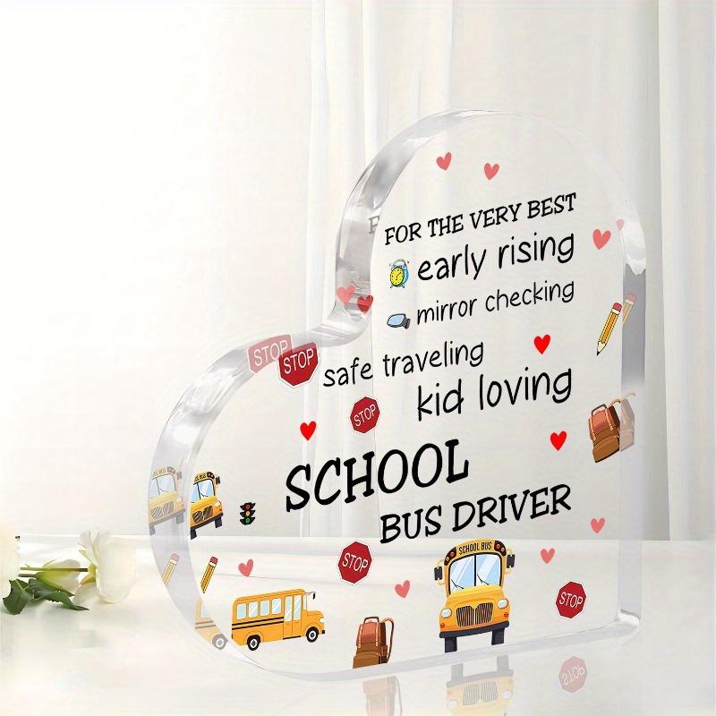 

School Bus Driver Appreciation Gift - Retirement & Year-End Acrylic Keepsake чистый