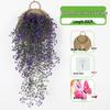 Wall-Mounted Artificial Hanging Vines with Spider Plant in Basket for Living Room Decor