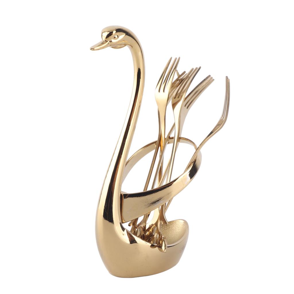 Geschirr Zinklegierung Obst Dessert Verkostung Gabeln Löffel mit Basis für Heimküche