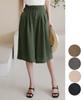 KIM YOUNG JOO GOLF Summer Daily Linen Women'S 3/4 Length Wide Skirt Pants Dpmlsl72