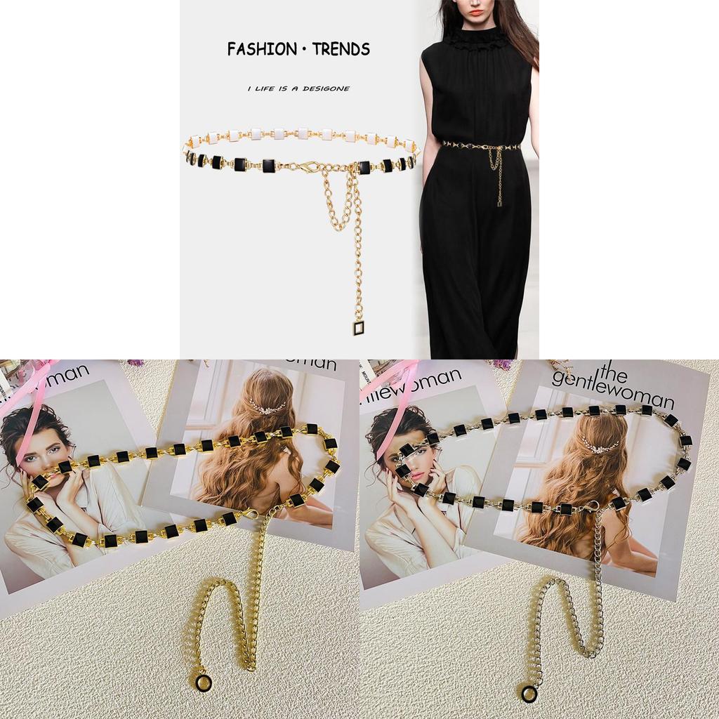 Silver And Gold Doublesided Metal Waist Chain For Women With Versatile Summer And Winter Wear