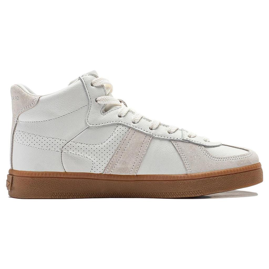 Li Ning Cloud Sichuan HI Slip Resistant, Abrasion Resistant, Breathable High top Casual Shoes Women's Mist White AGCT302-1